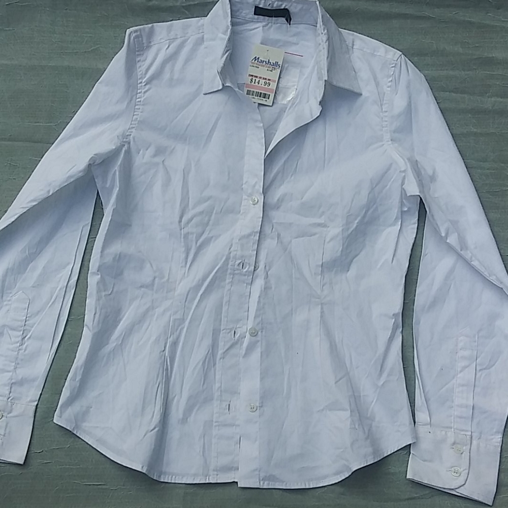 NWT The Limited M White Button Down Shirt